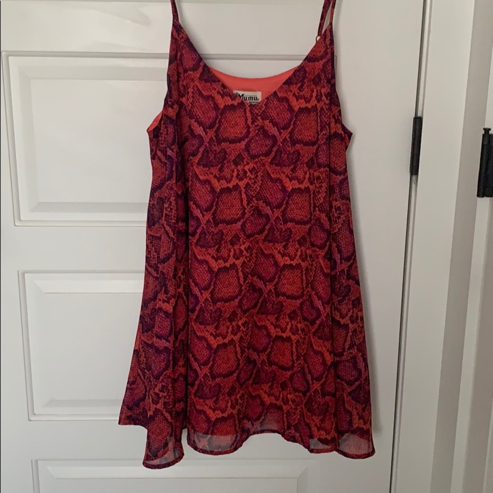 Show Me Your Mumu Snakeskin Mini Dress